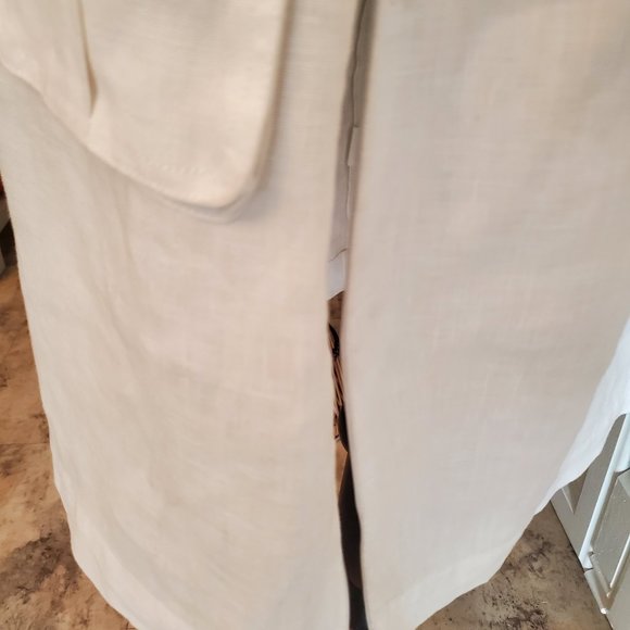 LINEN WHITE SHIRT DRESS SIZE 38 + GIFT J-NITA 100% LINEN - Picture 6 of 16